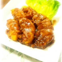フルブラが隠し味☆りんごの肉巻き