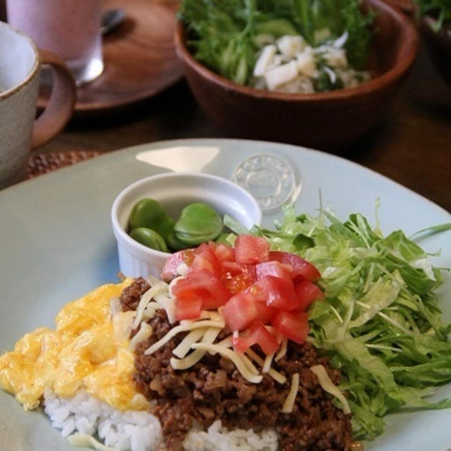 オムライス風タコライス。晩ごはん。