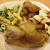 Cornish Hen の丸焼き ～ オクラのマックアンドチーズ