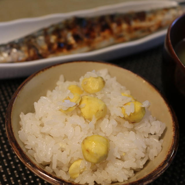 ★栗と山栗ごはん（밤밥）