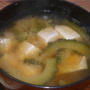 豆腐とゴーヤのみそ汁