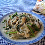 鶏白湯チャプチェ