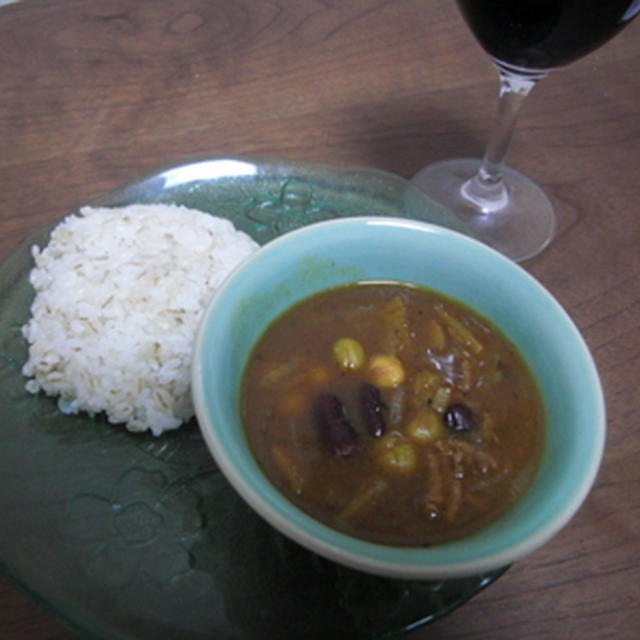 お豆と挽肉のカレー