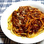 ケチャップで作るミートソーススパゲッティ