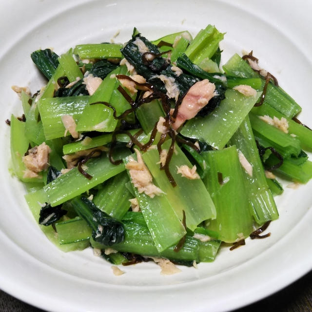 小松菜とシーチキンの和え物 By メェーメェーさん レシピブログ 料理ブログのレシピ満載