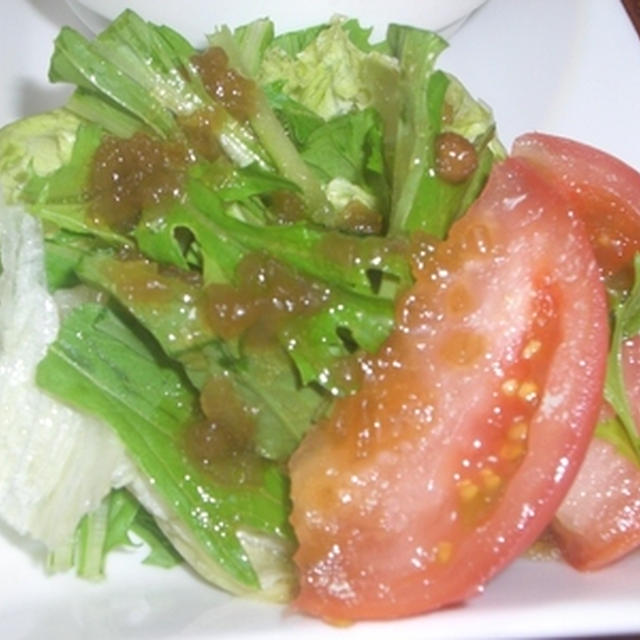 水菜とレタスのグリーンサラダ