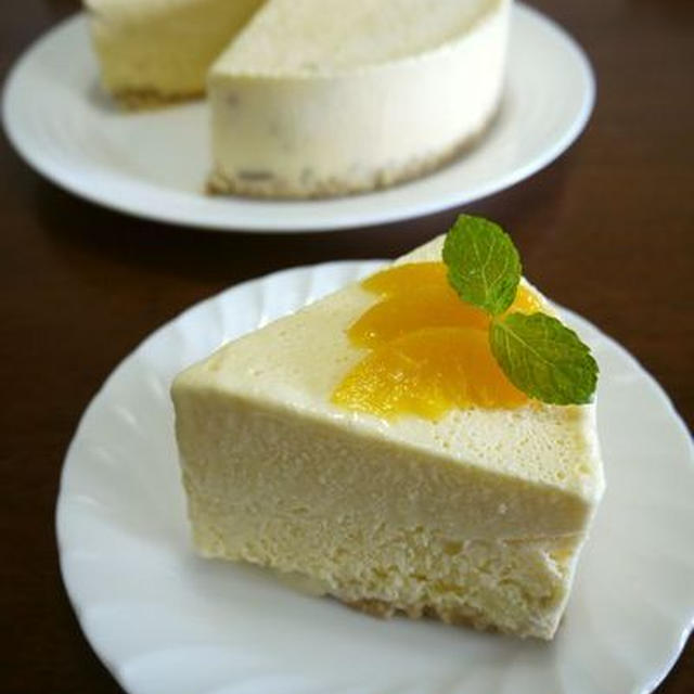 黄桃のフローズンヨーグルトケーキ By Bvividさん レシピブログ 料理ブログのレシピ満載