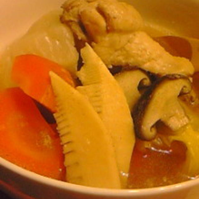 ☆ブーケガルニで優しい♪和野菜と鶏手羽元スープ♪
