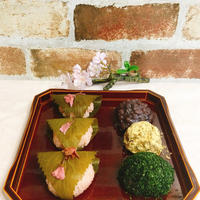 手作り桜餅と3色ぼた餅