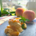 「福島クッキングアンバサダー」8月は桃や茄子・トマトさっそく桃のアイスクリームを作りました!! by pentaさん