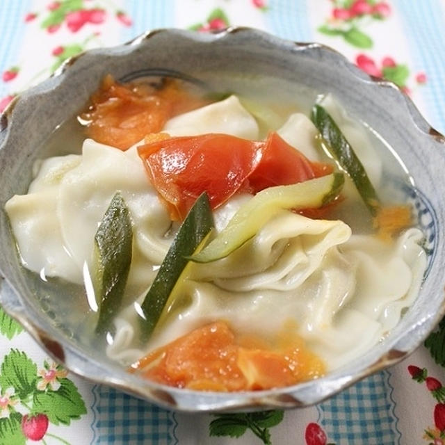 餃子トマトスープ　調理時間5～15分