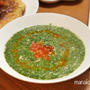 ［レシピ］花椒香る♪ピリ辛香味トマトオイル入りモロヘイヤスープ