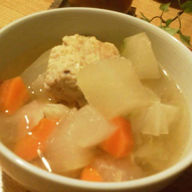 寒い日は、ほっこり冬瓜と肉団子のスープ