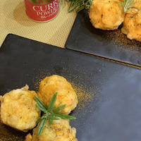 食欲をそそるカレーパウダーチョイ足しで白身魚すり身のフリット～おやつはマンゴーのフルフルゼリー