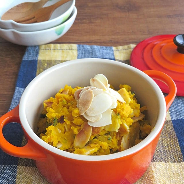 美容対策に レンジで時短 かぼちゃとアーモンドのバター醤油 By Kaana57さん レシピブログ 料理ブログのレシピ満載