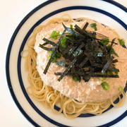 お豆腐でヘルシー明太子クリームパスタ