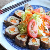 ☆とんかつ用お肉で〜お手軽 野菜入りチャシュー☆