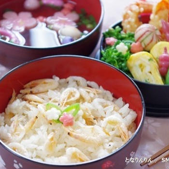 桜えびのご飯～お花見弁当～