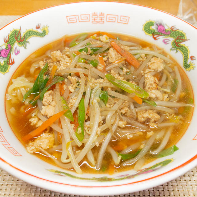 もやしあんかけ醤油ラーメン