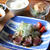 フライパンでかつおのたたき。牛肉と根菜のきんぴらとか。