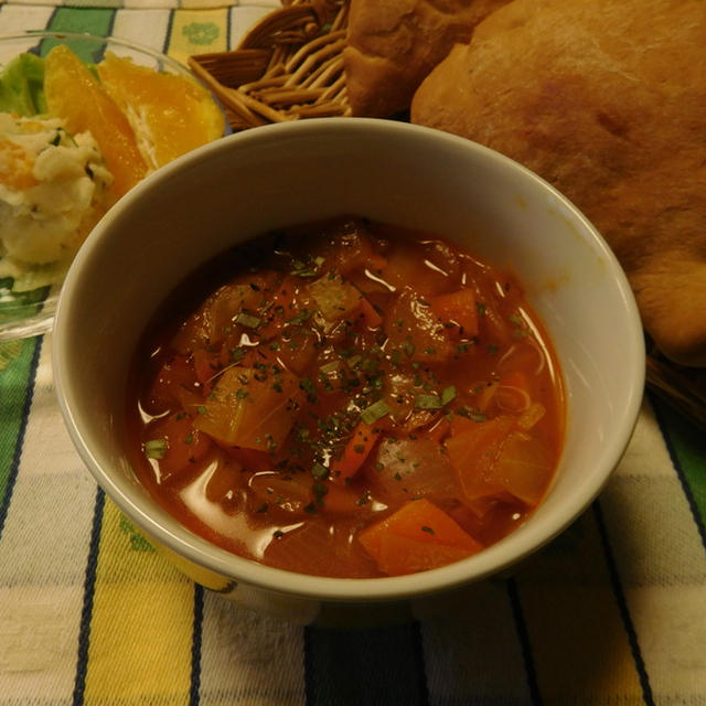 【スパイス大使】　朝のトマトスープ