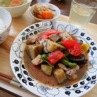 とろとろ炒めナスと鶏肉のハーブソテー