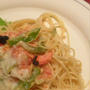 トマトとチーズのパスタ