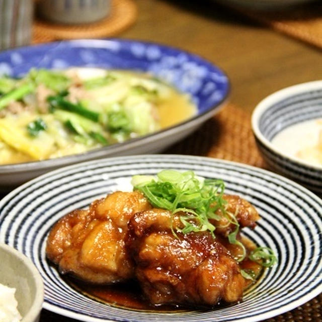 黒酢酢鶏 と 白菜とひき肉の中華炒め By Miyukiさん レシピブログ 料理ブログのレシピ満載