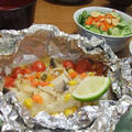 白身魚と野菜のホイル蒸し