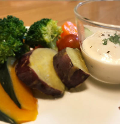 温野菜と豆腐マヨネーズ