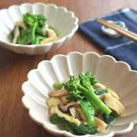 うどんスープで簡単和総菜♪菜の花としいたけの煮物