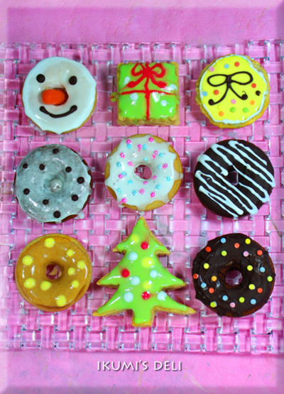 クリスマス★醤油ときな粉の焼きドーナッツ