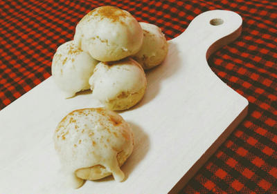 【ポリ袋で作る】シナモンとホワイトチョコのスノーボールクッキー【簡単】 