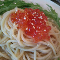 イクラの和風パスタ　柚子こしょう風味