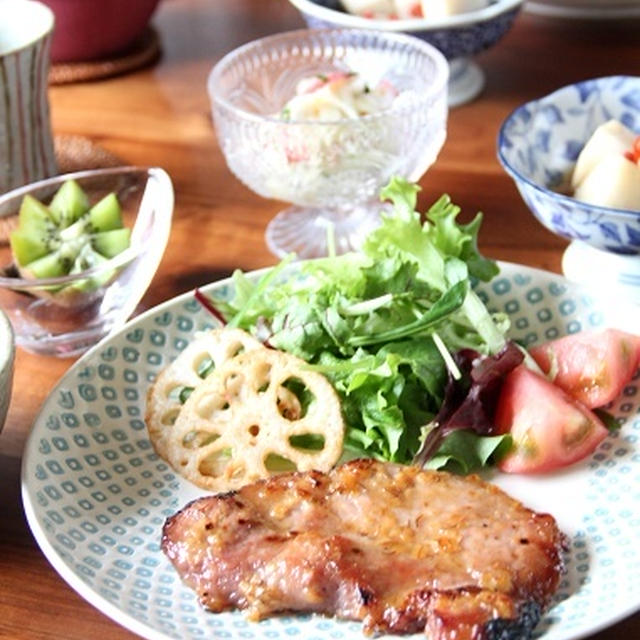 お肉しっとり、豚肉の麦みそ漬け焼き。～愛媛県大洲ええモン。