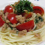 トマトとツナの冷製パスタ＜オイルポン酢で爽やかに＞