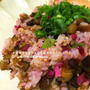 *【recipe】甘辛茄子と柴漬けの混ぜご飯*