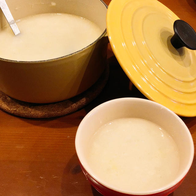 ムダを出さない食べきりレシピ^o^キャベツの芯と玉ねぎのクリームスープ