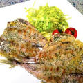 アジの香草パン粉焼き