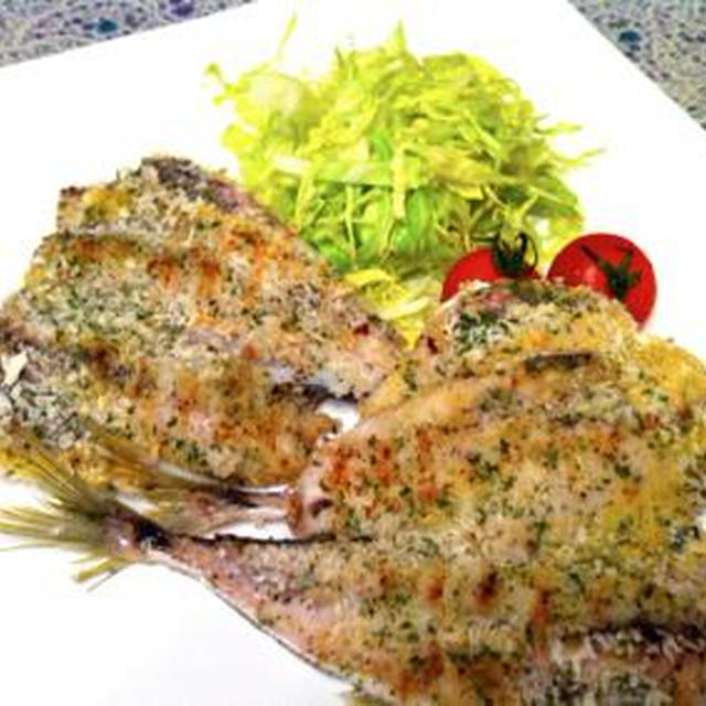 アジの香草パン粉焼き