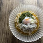 めかぶとしらすの温玉冷やしうどん