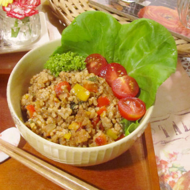 焼き肉のたれ ケチャップで 簡単 手軽 豚挽肉のスタミナ丼 By Naoguriさん レシピブログ 料理ブログのレシピ満載