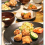 鶏の竜田揚げ&里いもの赤みそ煮