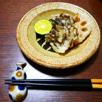 舞茸と蓮根のフリット。