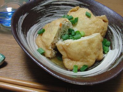 冷凍豆腐と挽肉の包み煮