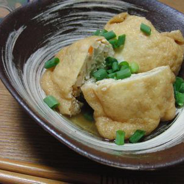 冷凍豆腐と挽肉の包み煮