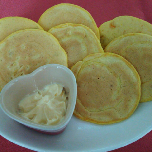 卵 牛乳不使用 カボチャのパンケーキ By Springcheeseさん レシピブログ 料理ブログのレシピ満載