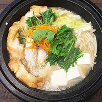 豚肉・車麩・もやしでホッとする白みそ味のヘルシー創味シャンタン鍋～♪