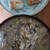 手作り献立料理。手作り竹輪揚げ物と手作り鯖オートミール粥です。