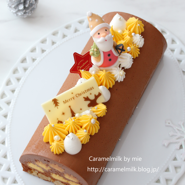 クリスマスケーキ 2020 マンゴーパッションのブッシュドノエル（レシピあり）